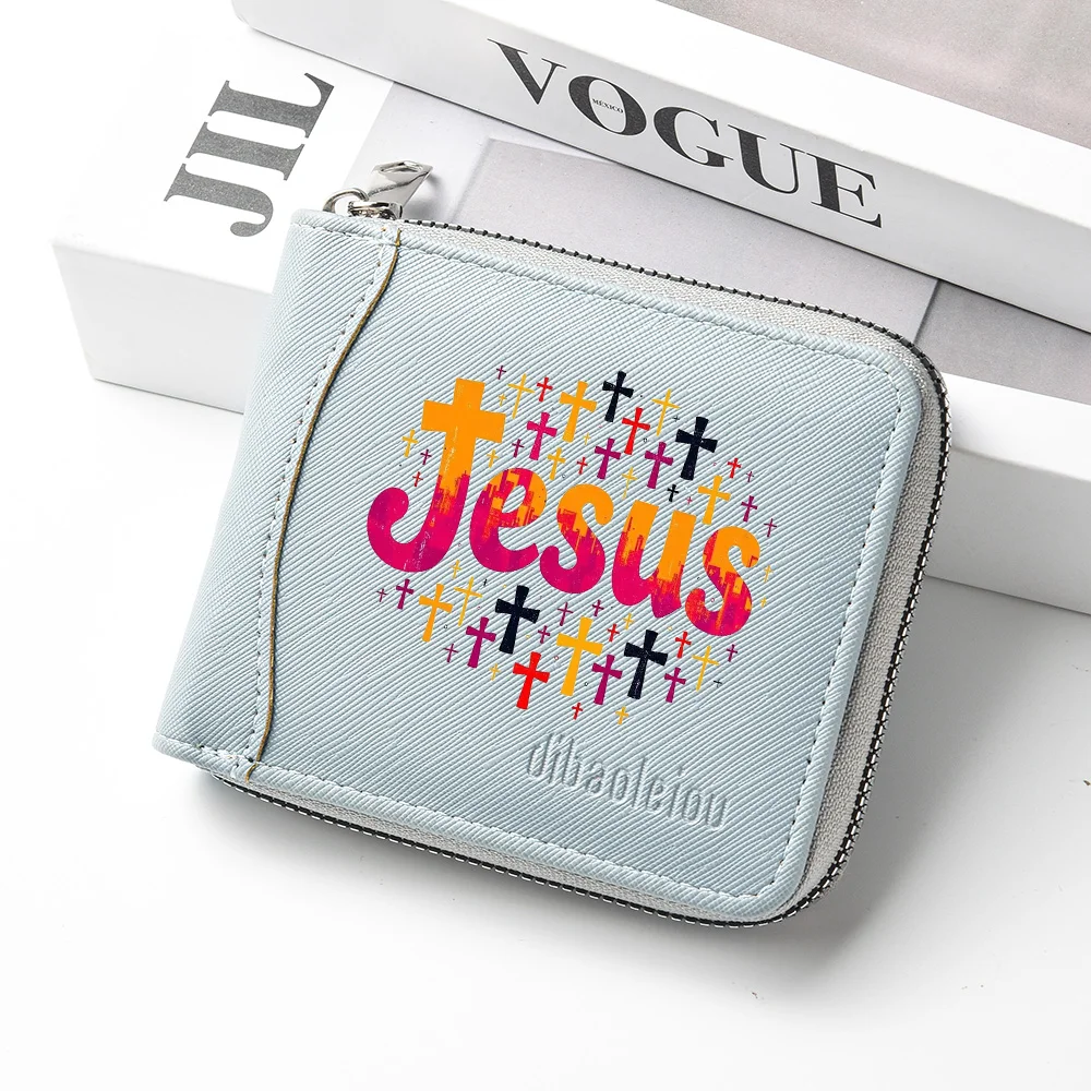 Ladies Zipper Wallet with Letter Pattern Multi-functional Card Slot Stylish PU Leather Gift for Women