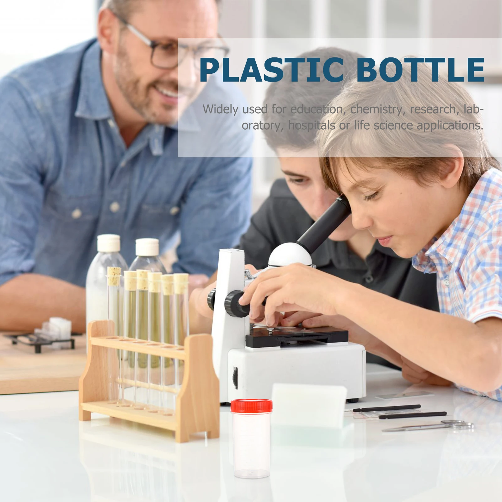 

10 Pcs Sampling Bottle Clear Laboratory Sample Storage Plastic Transparent Medical