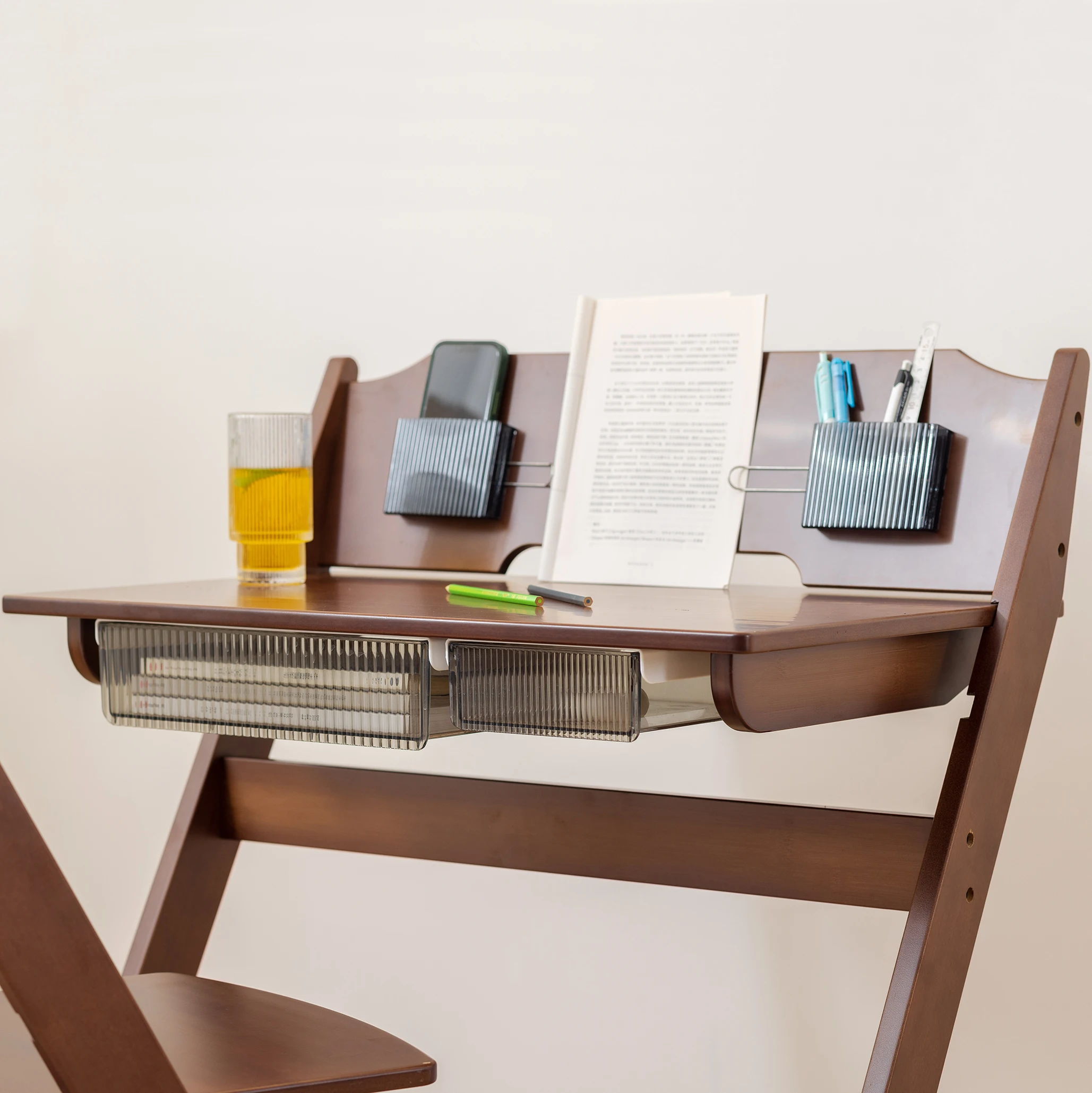 Bamboe Verstelbare Hoogte Kinderbureau Met Penhouder, Huiswerk Tekening Tafel Laptop Tafel Studeerbureau Schrijftafel Met Opberglade