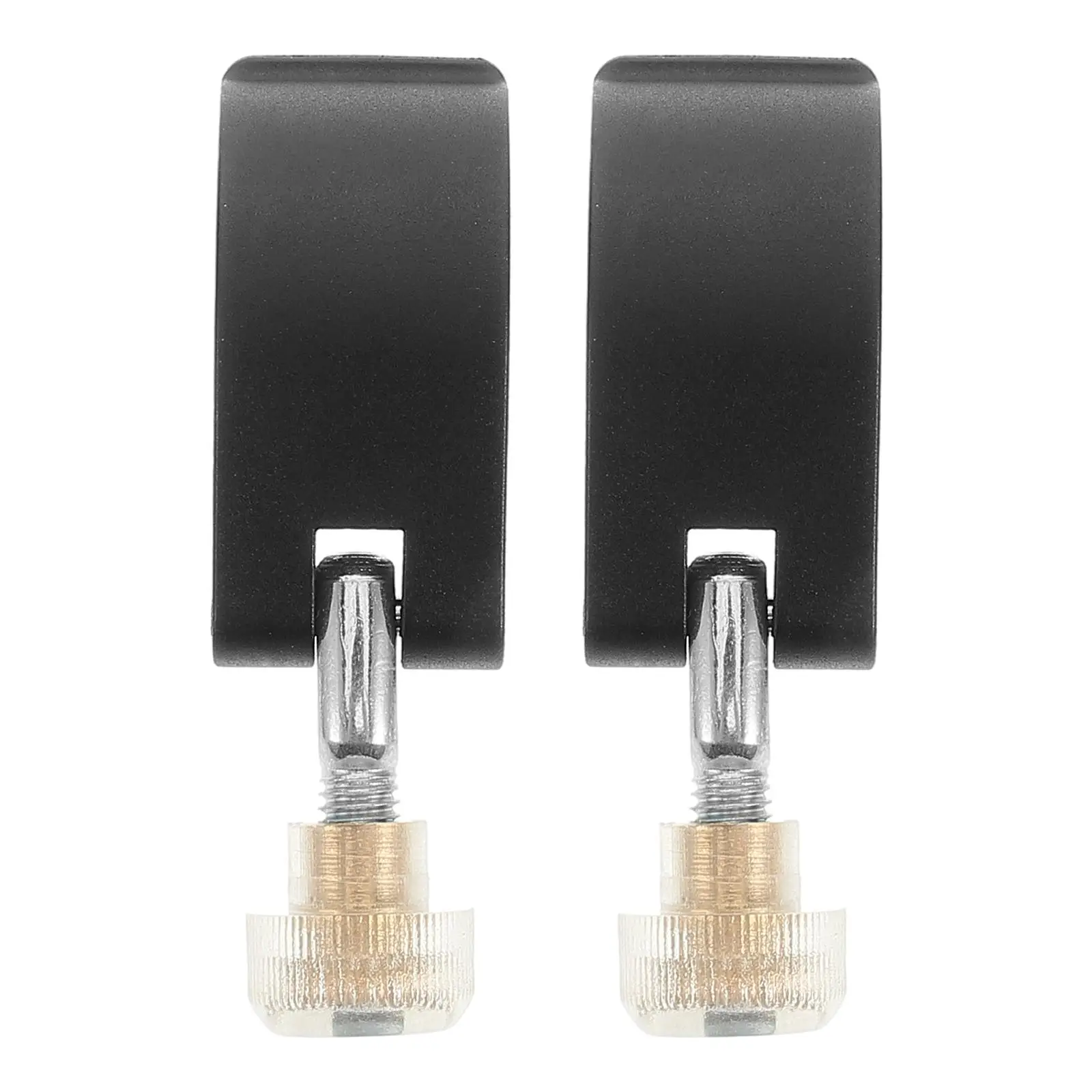 

2 Sets Trekking Pole Lock Handle Screw Walking Sticks Clip on Foot Black Travel