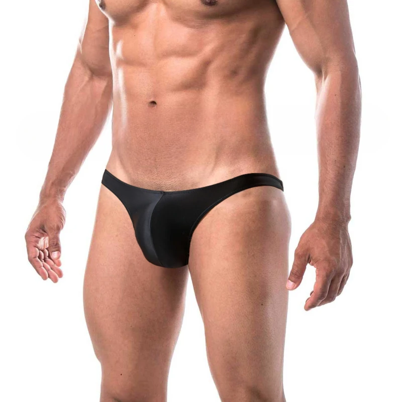 Men Thong Silky Transparent Underwear Ultra Thin Panties Shiny Ultra Low Rise Bikini Slip Homme Seamless Breathable Underpants