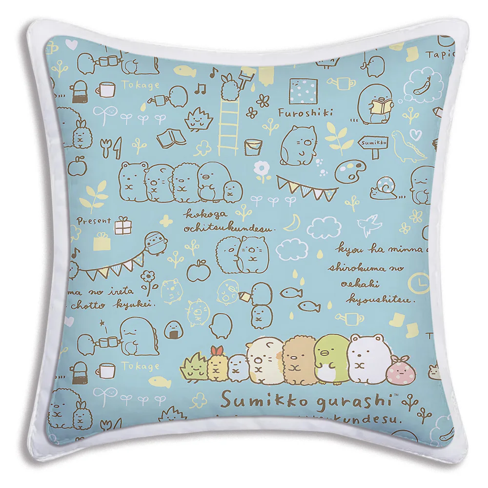 S-Sumikko Gurashi Exquisite Pillow Covers Cartoon Sofa Decorative Home Double-sided Printing Short Plush Cute Cushion Cover