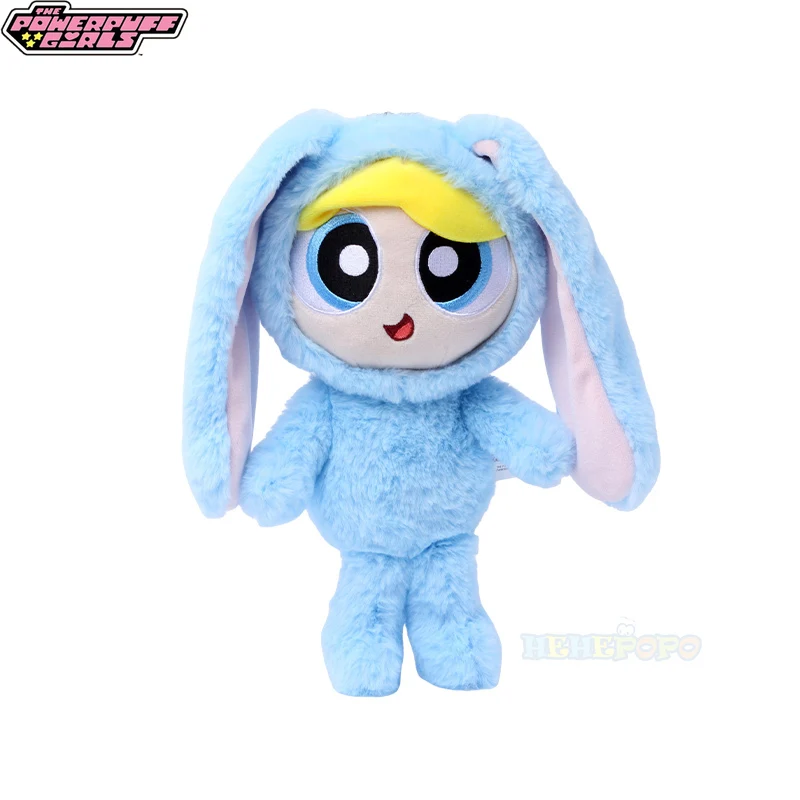 28Cm Kawaii Bunny Gekleed Powerpuff Meisjes Knuffels Leuke Bloesem Boterbloem Bellen Gevulde Pluche Poppen Cadeaus Voor Childr