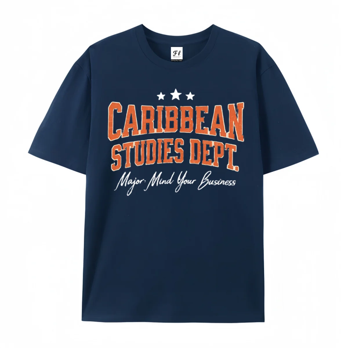 Caribbean Studies Dept Graphic T‑Shirt Retro College Varsity Style Major Mind Your Business Slogan Print Funny Casual Unisex Tee