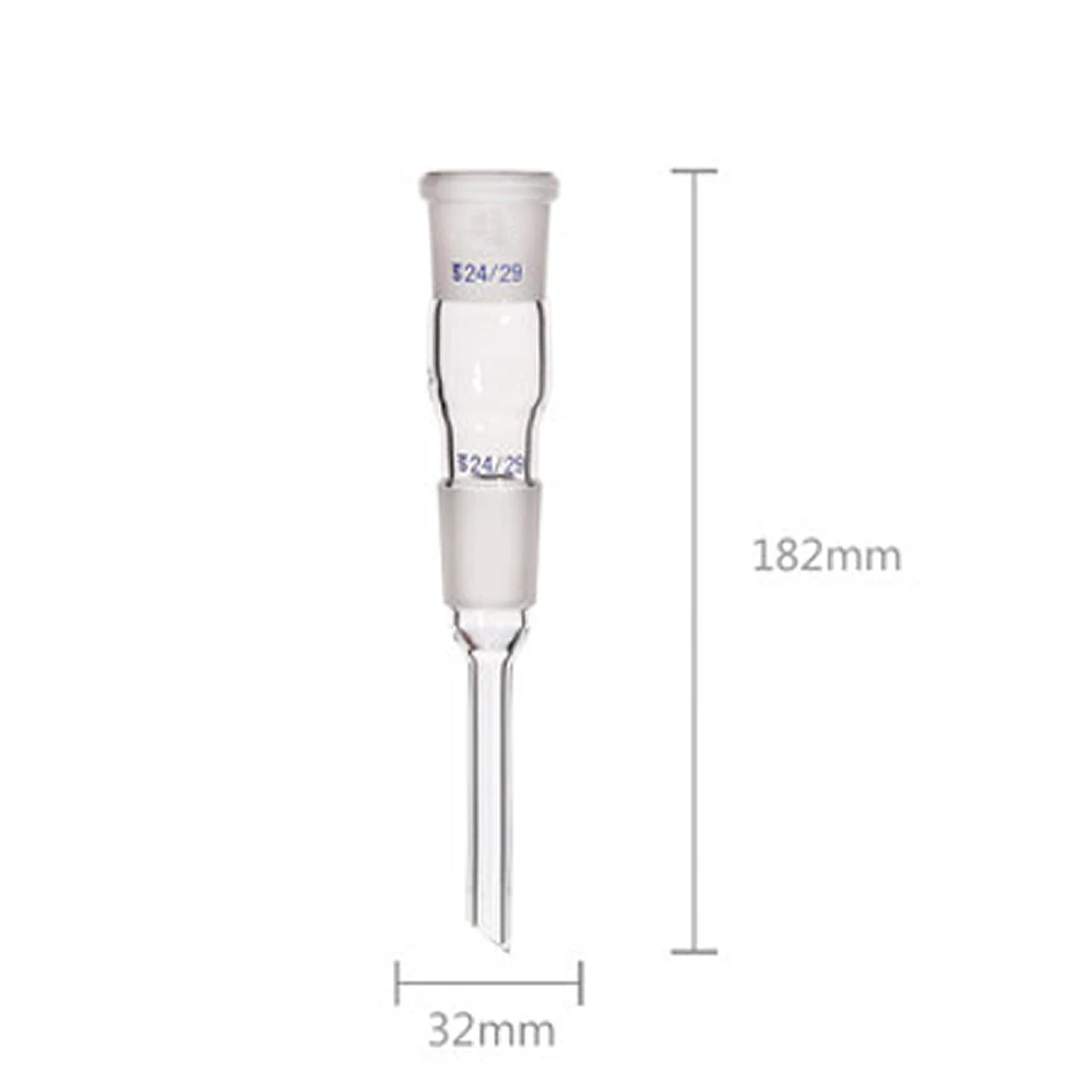 Receptor reto 19 #/24 # resistência de alta temperatura do instrumento do experimento químico da junção de vidro do calibre do laboratório