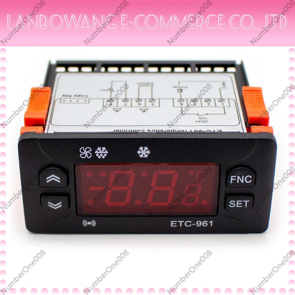 5Pcs Microcomputer Digital Temperature Controller Thermostat with NTC Sensor Refrigeration Alarm for Freezer, Display Panel