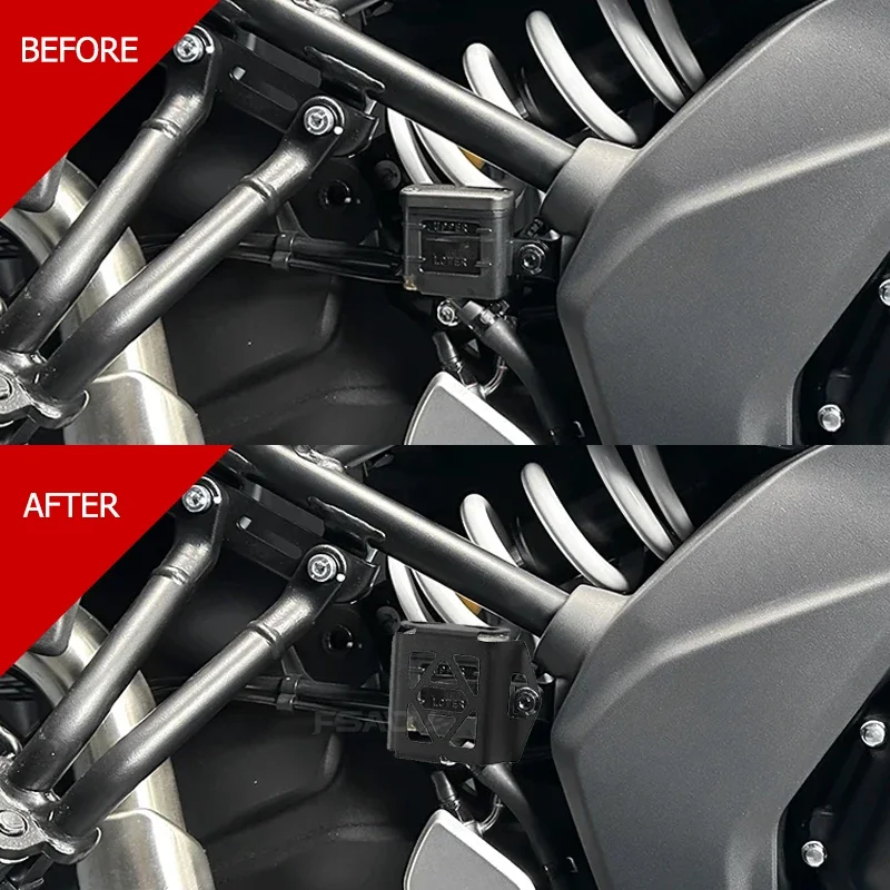 For CFMOTO 700MT MT700 CF 700 MT 2025 Motorcycle Rear Brake Fluid Reservoir Cover Guard Protection Aluminum Acceesories