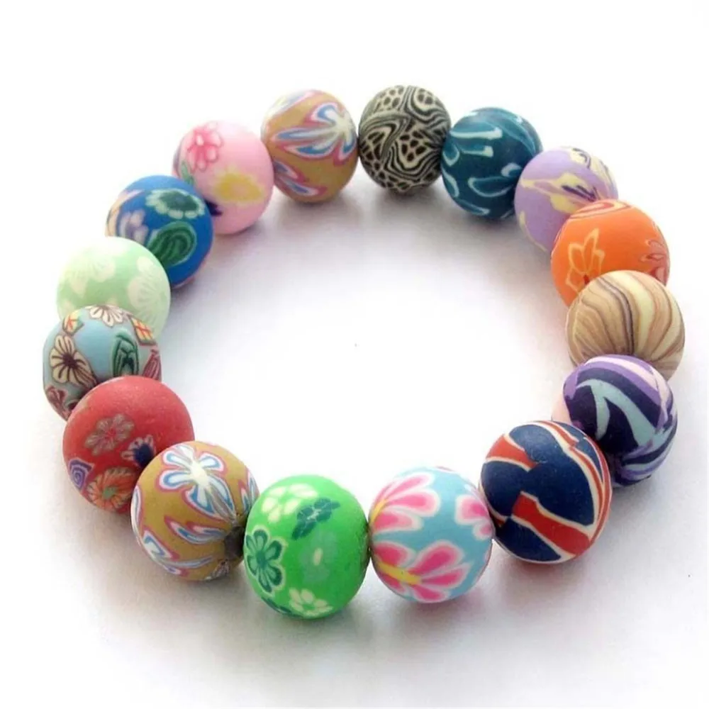 

12mm Ceramic Pottery Flowers Buddhist Mala beads Bracelet Unique Stackable Unisex Semi-Precious Stones Prayer