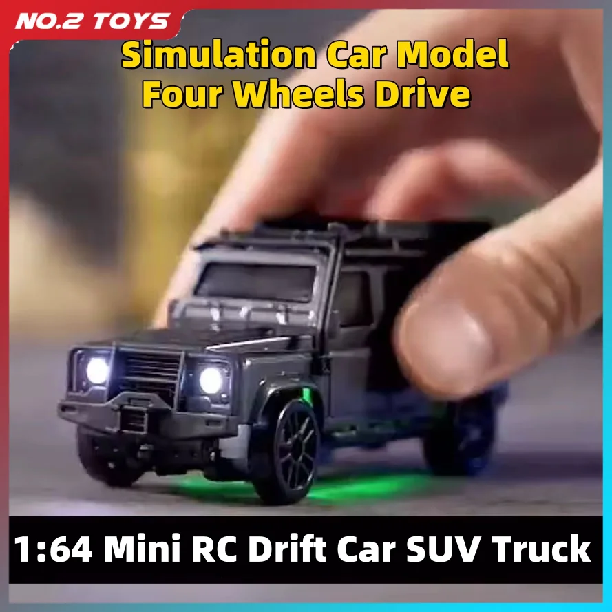1/64 Mini RC Drift Cars Toy Full Scale 4WD Off Road Truck Small Remote Control Racing Car Children Toys Simulated Car Model Gift