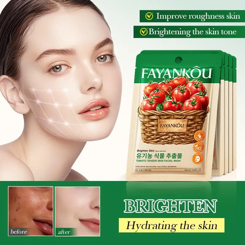 

10PCS FAYANKOU Peach Hydrating And Rejuvenating Mask Moisturizing Brightening Hydrating Anti-Aging Collagen Wrapping Mask