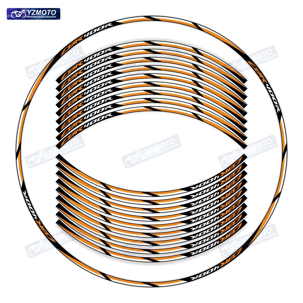 Per Honda CBR400R CBR 400R Moto 17 Pollici Ruota Anteriore E Posteriore Adesivo Mozzo Decal Modificato Riflettente Decorativo Cerchio Adesivi