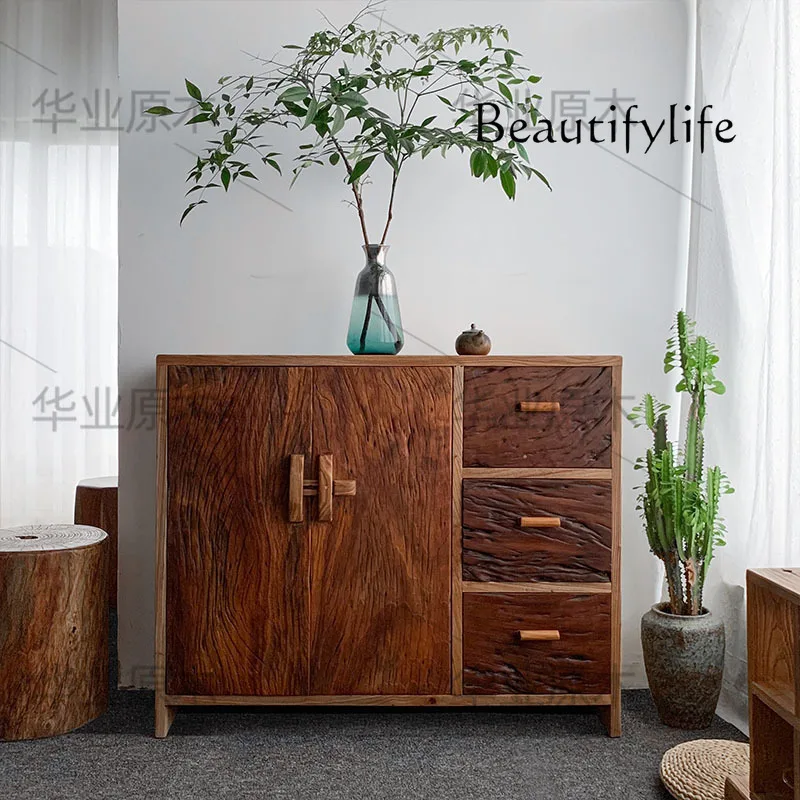 American-Style Mid-Ancient Style Storage Cabinet Household Solid Wood Simplicity Storage Cabinet