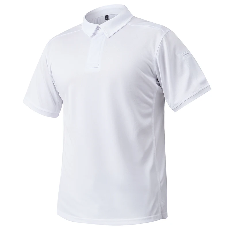 NewMen's Short Sleeve Tactical Shirt Casual Performance Lightweight Polo Shirt Summer Outdoor Fishing Hiking Golf Shirt USA Size