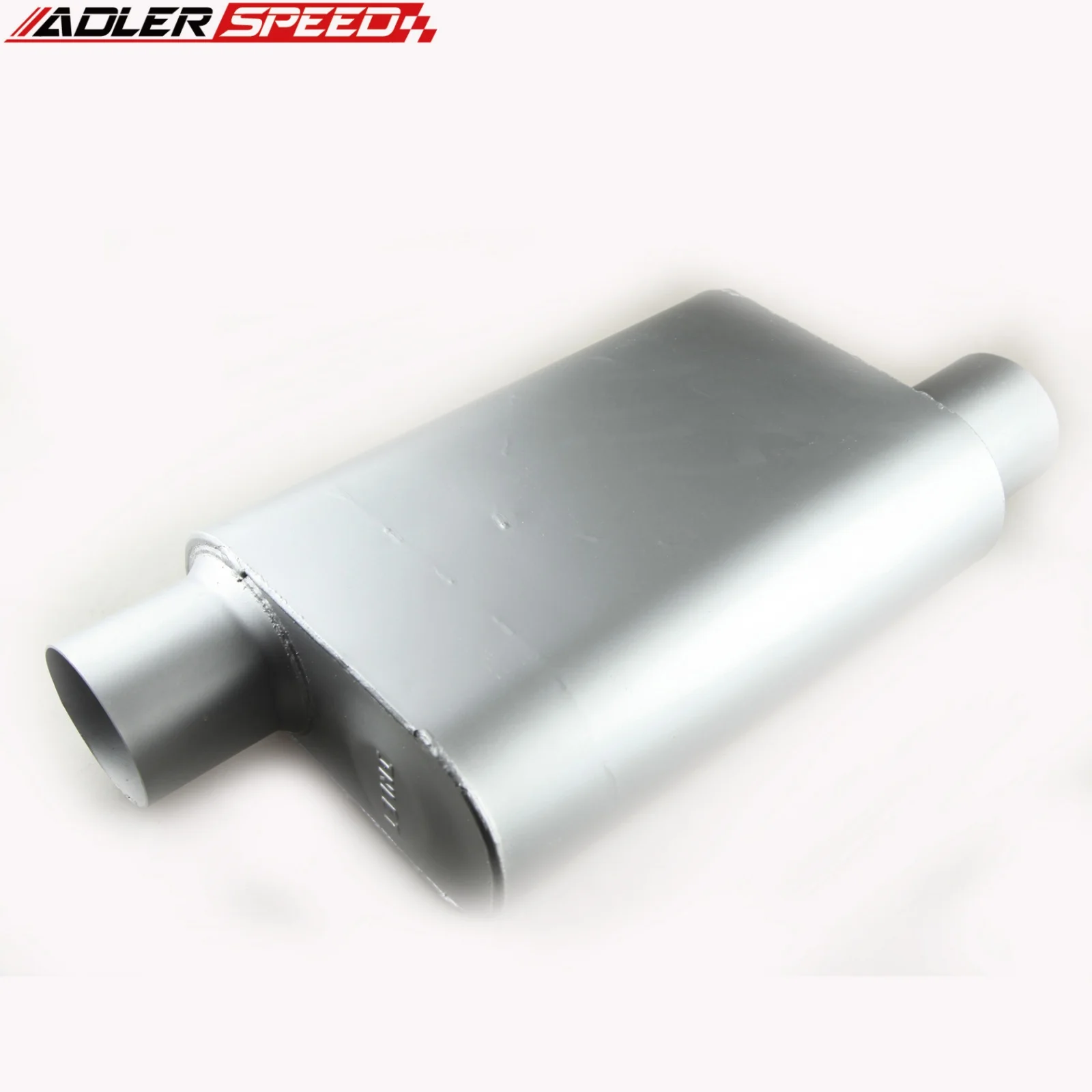 

ADLERSPEED Racing Performance 2.5" Inch Offset / Offset Turbo Exhaust Oval Muffler Silencer