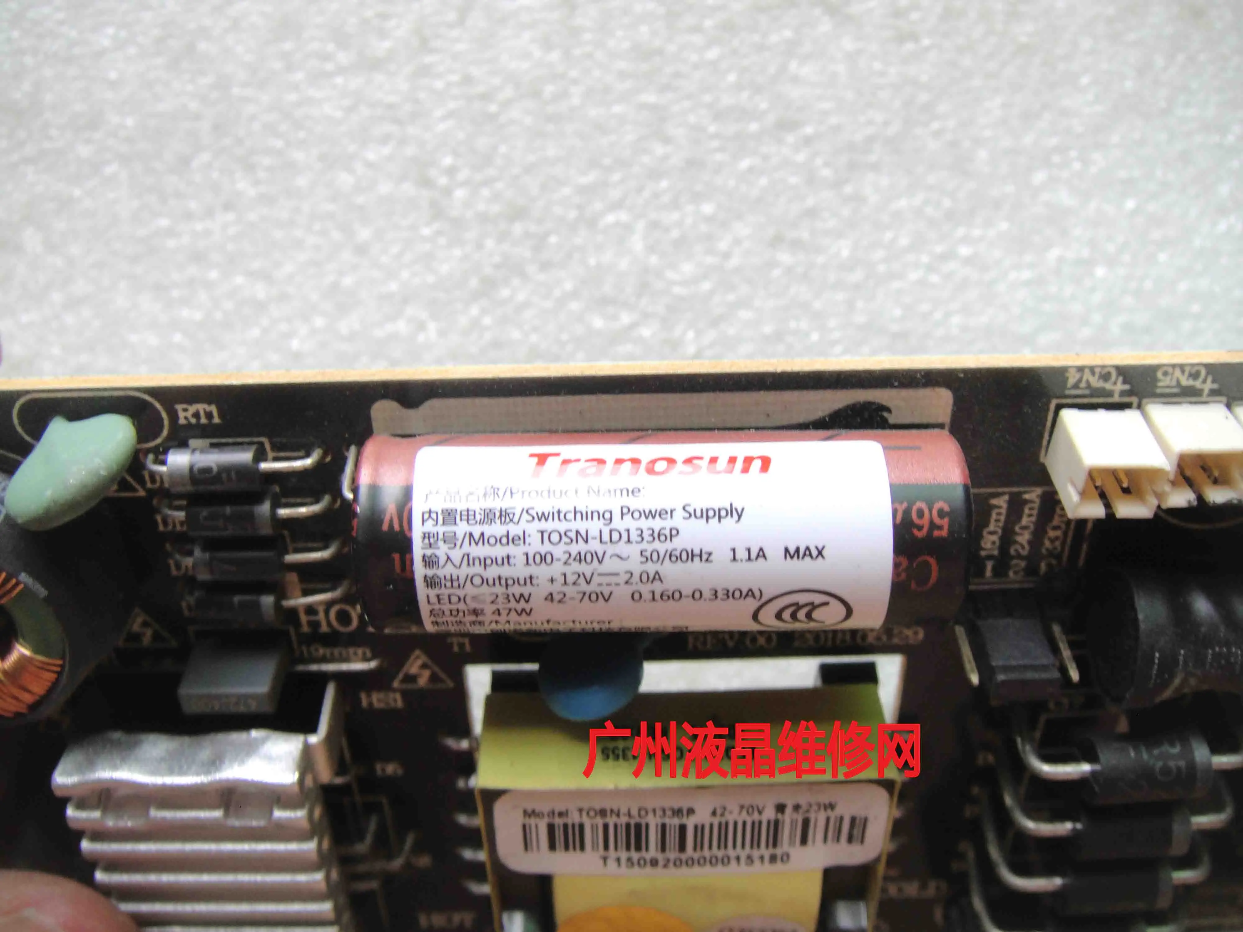 LED Booster Board com corrente constante, Power Board, TOSN-LD1336P REV:00, T0SN-LD1336P