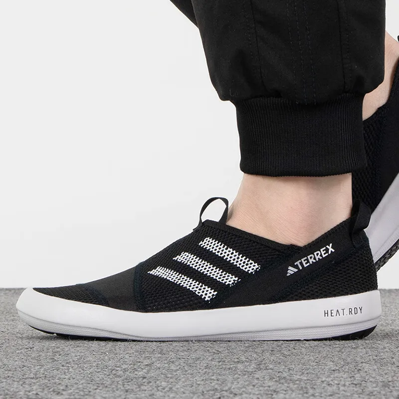 Adidas-Calçados Esportivos Resistentes ao Desgaste Masculino, Sapatos Aquáticos Respiráveis, Superfície de Malha, Nova Moda, Outono, HP8644, 2024