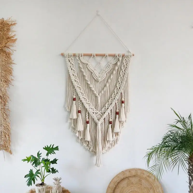 Wall Art Macrame Boho Wall Decor Wall Tapestry Macrame Craft Macrame Bohemian Woven Tapestry For Dorm Living Room Bedroom