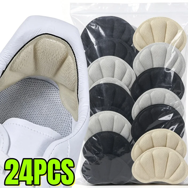 6/24pcs Adhesive Sponge Heel Pad Pain Relief Insole Reduce Friction Heel Sticker Cuttable Shoe Insert Foot Rear Elastic Patch