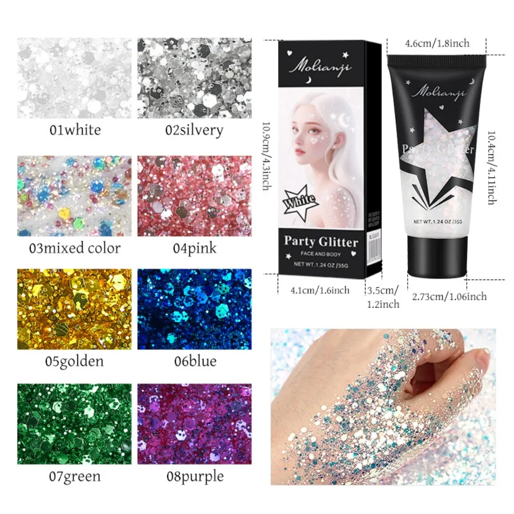 液体グリッターアイシャドウジェルクリスマスメイクカメレオンキラキラアイシャドウヘアフェイスボディネイルDIYパーティー多機能メイクアップ