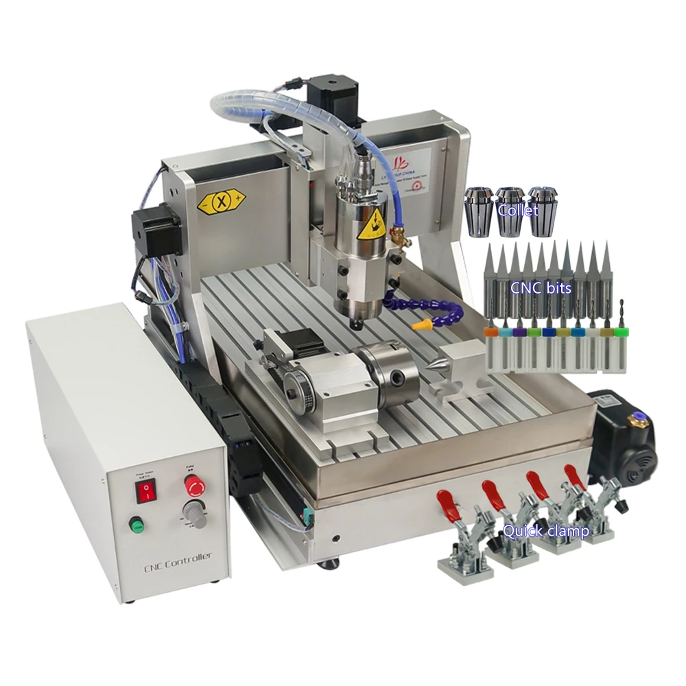 Assembled LY 6040 CNC Router Metal Engraver Woodworking Aluminum Engraving Milling Machine 0.8KW 1.5KW 2.2KW Spindle Optional