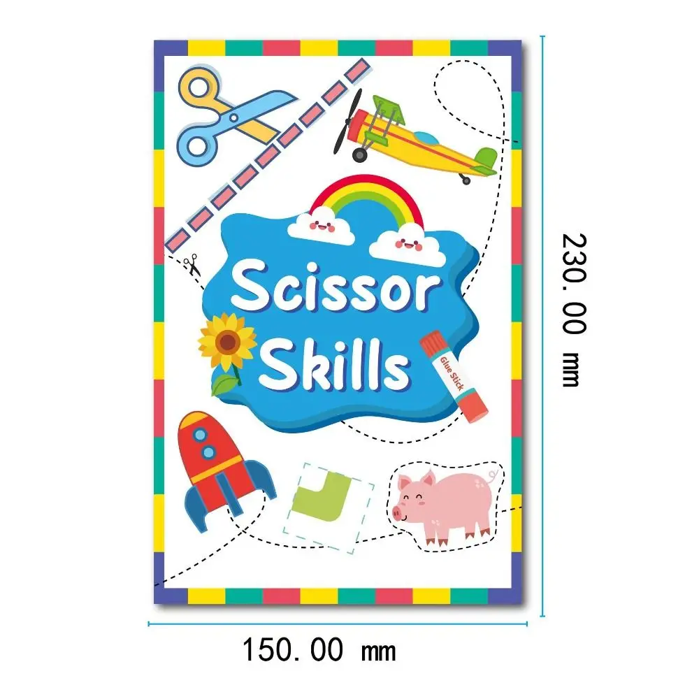 Livre découpé en papier pour enfants, livre d'activités de coupe d'art et d'artisanat Montessori, dessin animé éducatif, jouet en papier fait à la main pour enfants