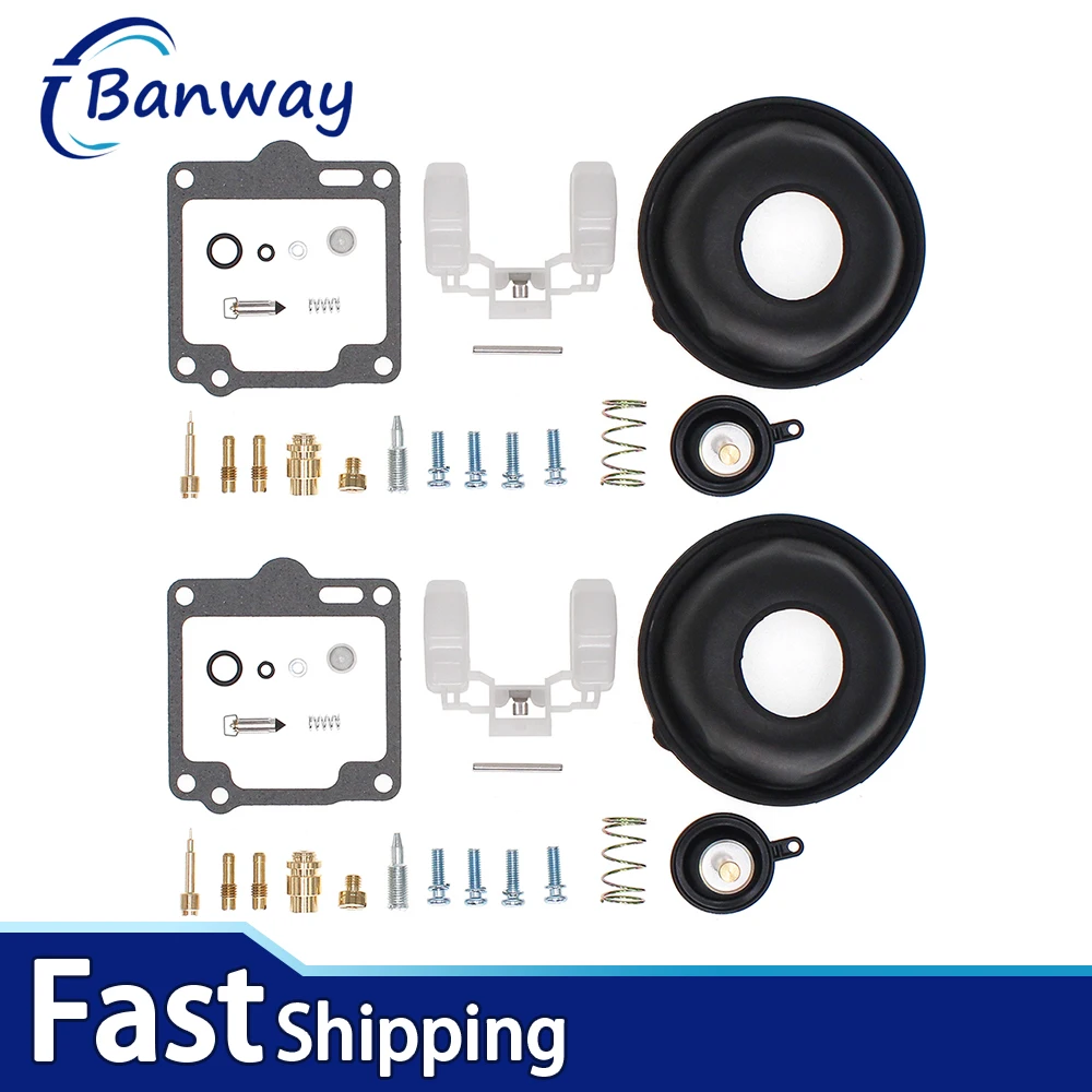 

2X For Yamaha Virago XV750 XV1100 1988-1999 Carburetor Repair Kit Carb Rebuild Set Gaskets Jets