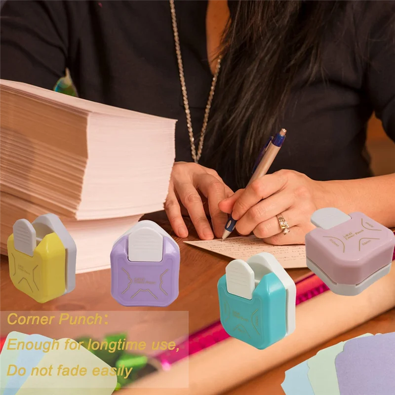 A13E-3 Pieces Corner Punch Corner Cutter Creative Pattern Corner Punch For DIY Projects Scrapbooking Photocards Card Making