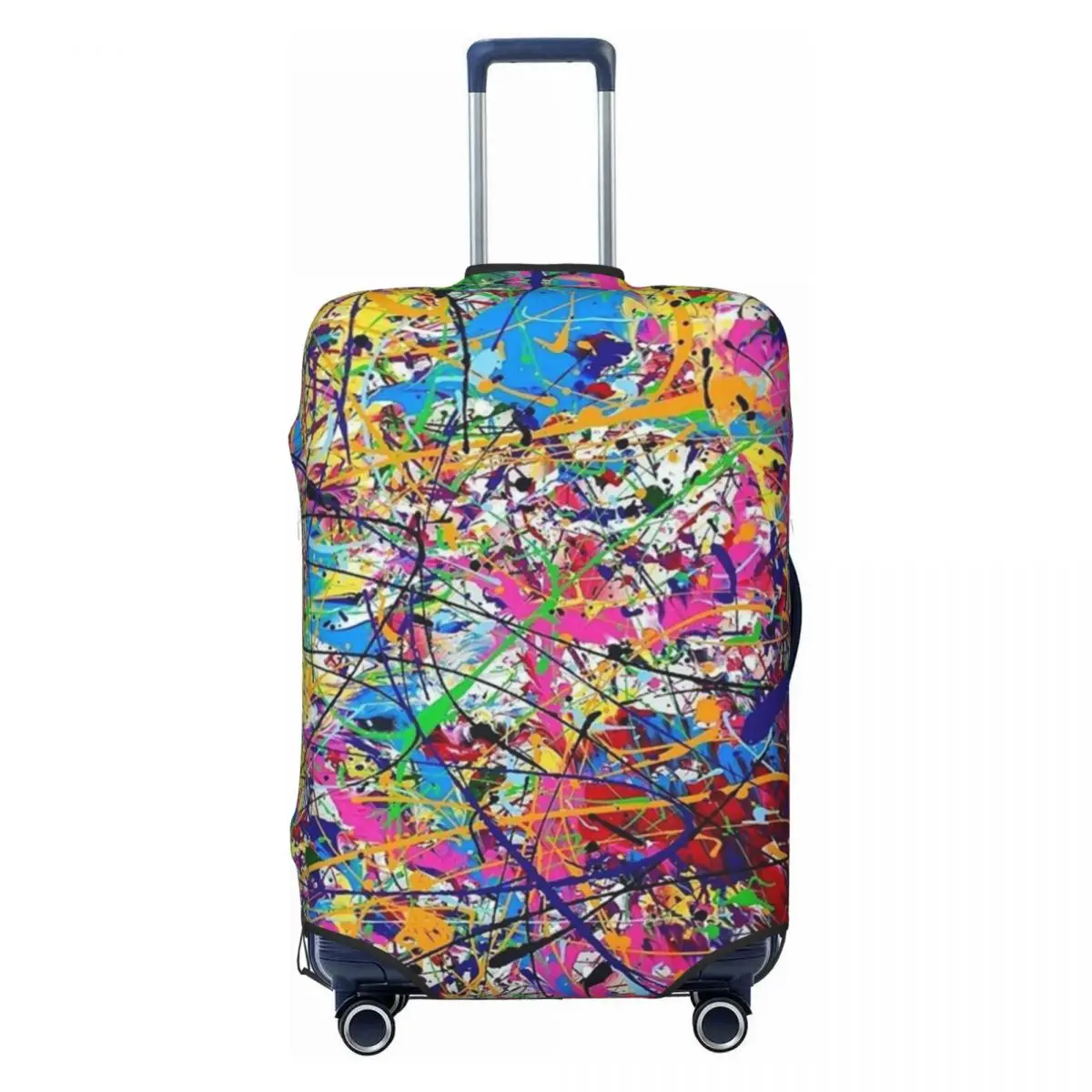 Custom Colorful Camouflage Abstract Graffiti Art Travel Luggage Cover Dust Proof Suitcase Cover Protector Fit 18-32 Inch