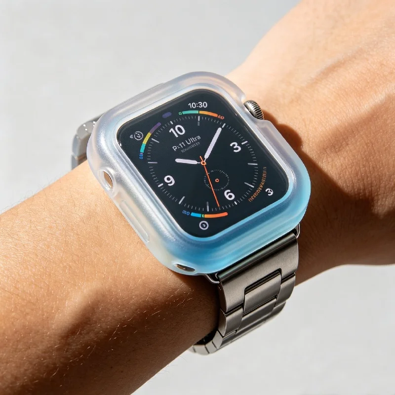 Gradient Transparent TPU Soft Case For Apple Watch S11 Ultra 3 Fashion Anti-Scratch Shockproof Protective Bumper Cover