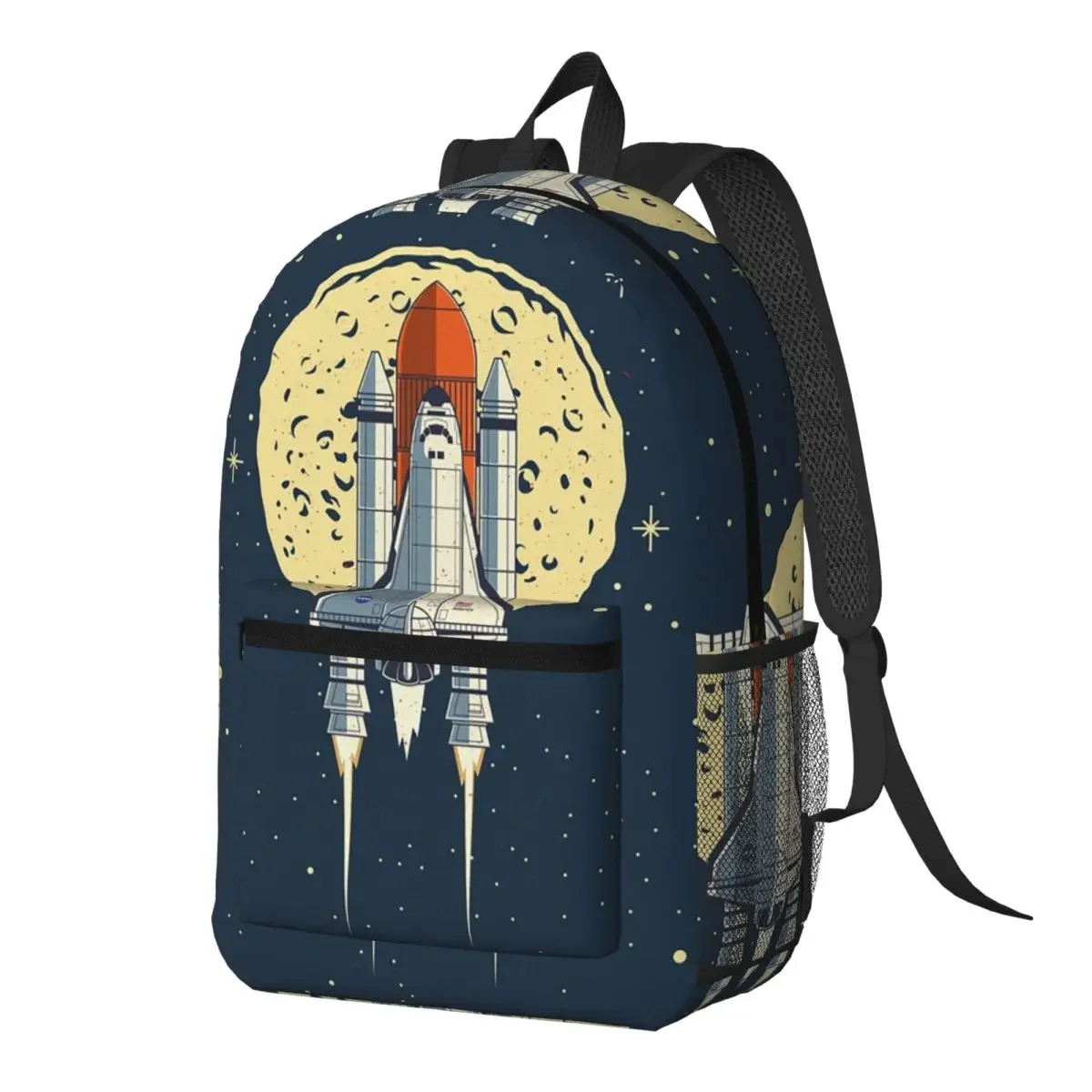 Space Shuttle Rocket Backpack Daypack Large Capacity Children BookBag School Bag Shoulder Bags for Men Women