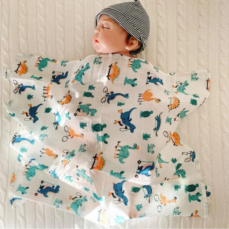 Bamboo Cotton Baby Swaddle Soft Boys Girls Bib Feeding Burp Infant Blanket Wrap Gauze Muslin Blankets For Newborns Stuff 60x60cm