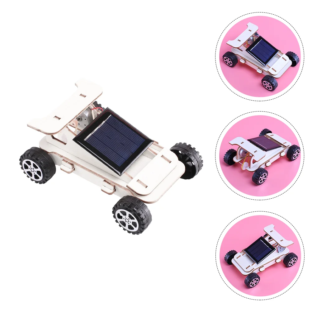 Crianças diy brinquedo movido a energia solar artesanal crianças brinquedo peça juntos carro modelo experimento brinquedo