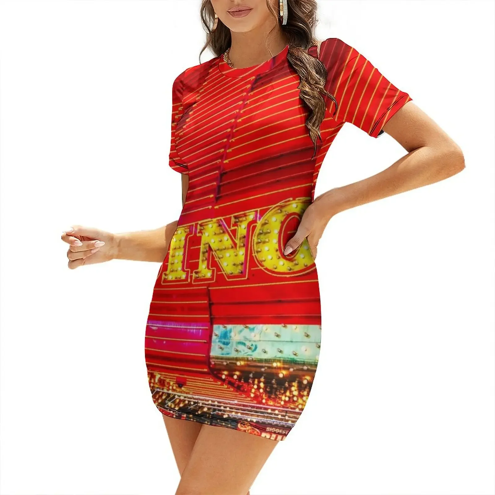 Fremont Casino, Las Vegas Short-Sleeved Dress dresses for special events luxury woman evening dress elegant dresses plus sizes
