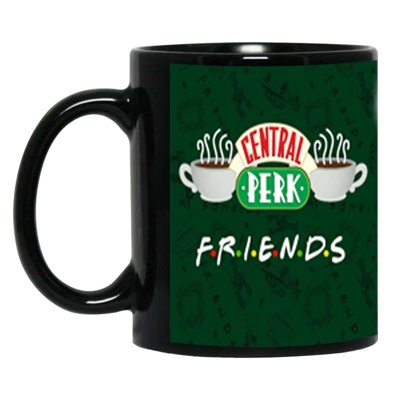 Personalized Name Mug Central Perk Design Coffee Mug  Customize Tea Cup Black Milk Beer Mugs Lovers Friends Gifts