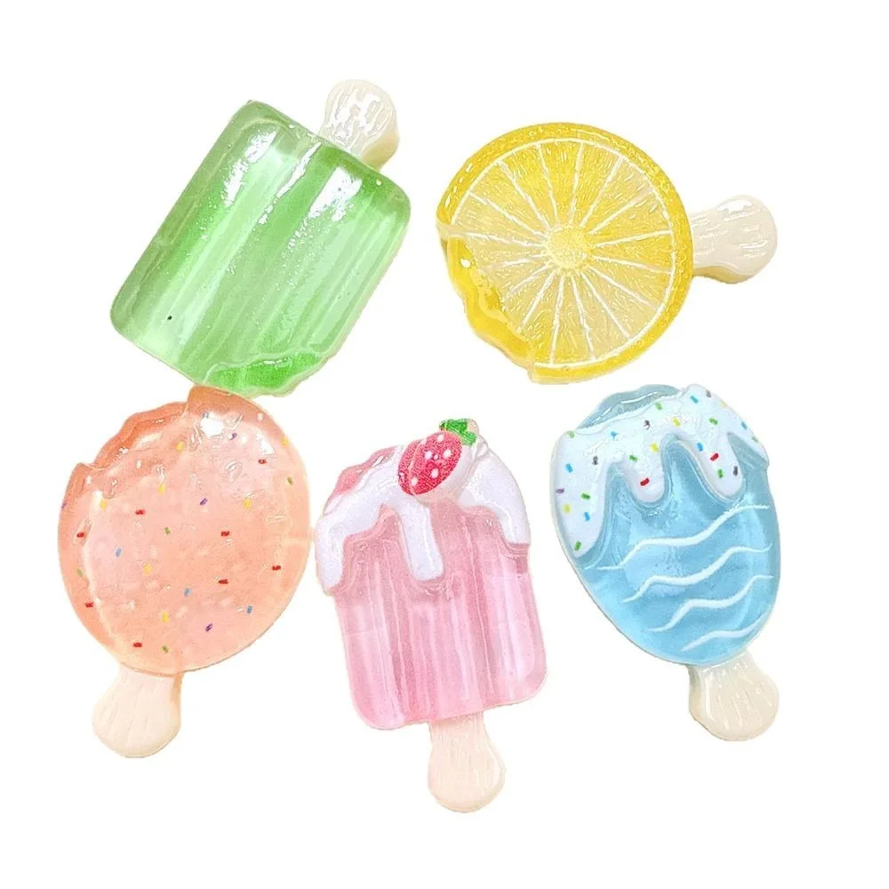 5pcs Ice Cream Shoe Decorations Fashionable Cute Fruit Ice C