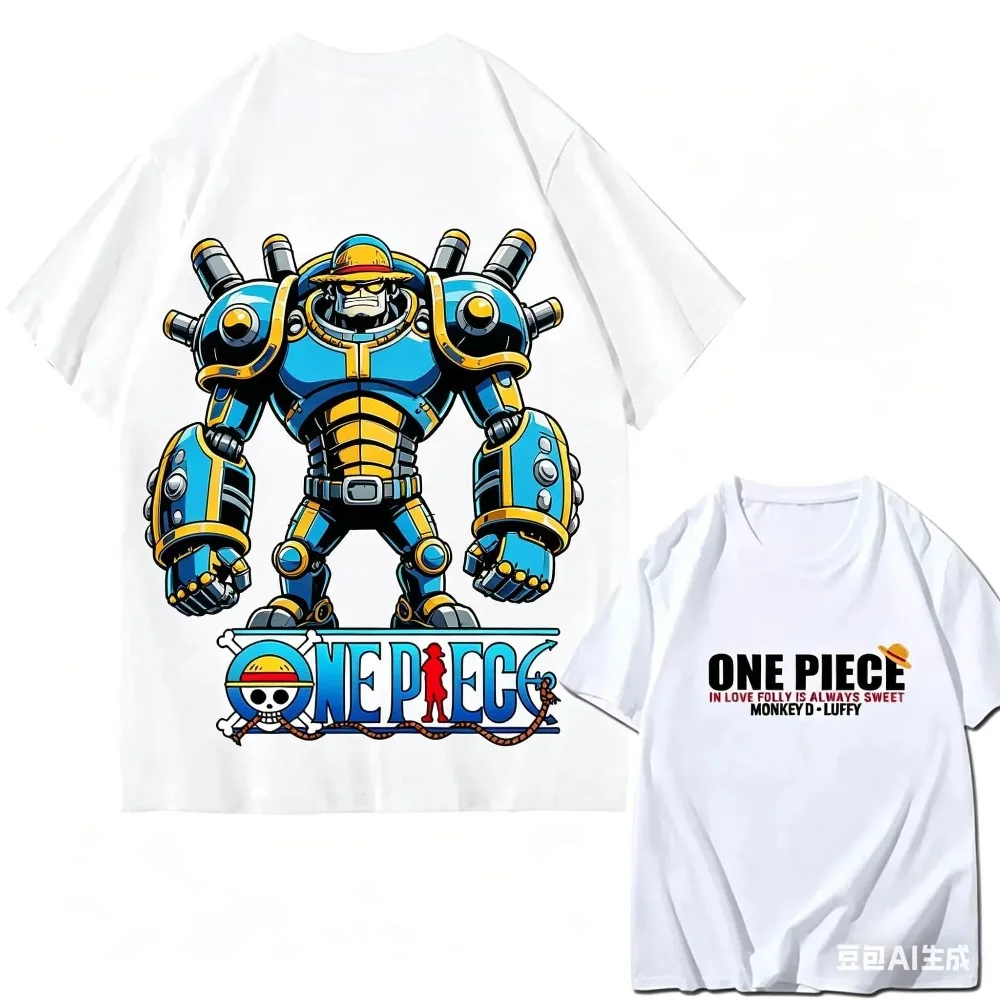 

2026 New One Piece Anime Men's Breathable T-shirt Men Women Loose Casual Short Sleeve Tee Summer Anime Fashion Kids Top Tee