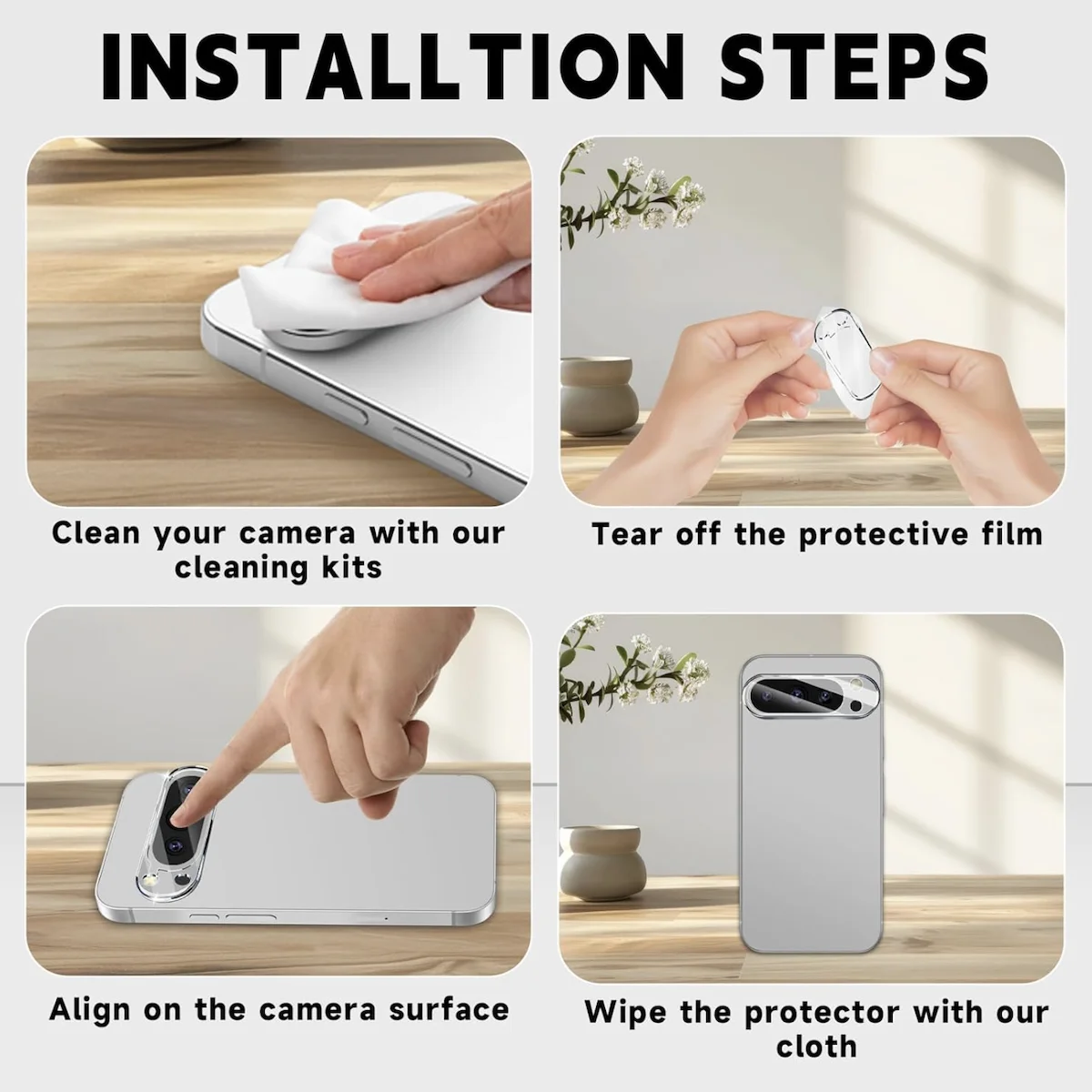 2Pcs Camera Lens Protective Film, For Google Pixel 10 9 Pro XL 8 7 6 6A 7A 8A Fold , Scratch Resistant Tempered Glass