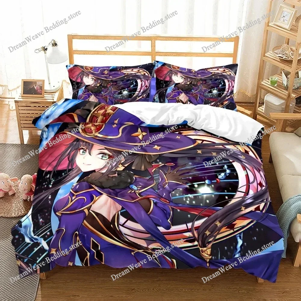 

Anime Game Genshin Impact Ganyu Bedding Set Duvet Cover Bed Set Quilt Cover Pillowcase Comforter King Queen Size Boys Adult