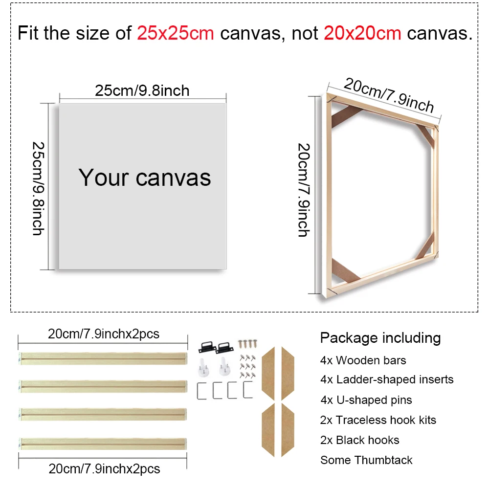 40x60 50x70 40x50cm canvas frame houten frames houten foto olieverf canvas diamant schilderij frames canvas houten muur frame