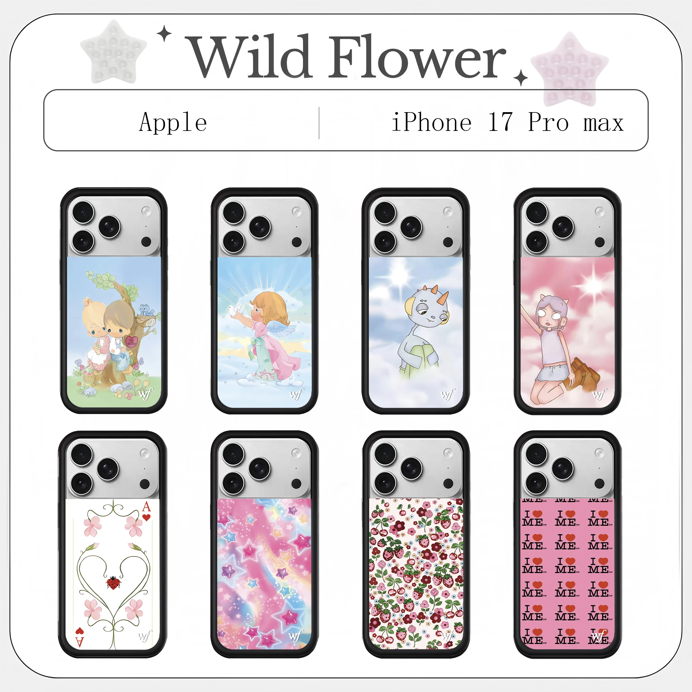 

2025 Wildflower 3D Couple Phone Case for iPhone 17 Pro Max 12 13 14 15 16 Plus Air 17pro WF Plum Blossom A Cover