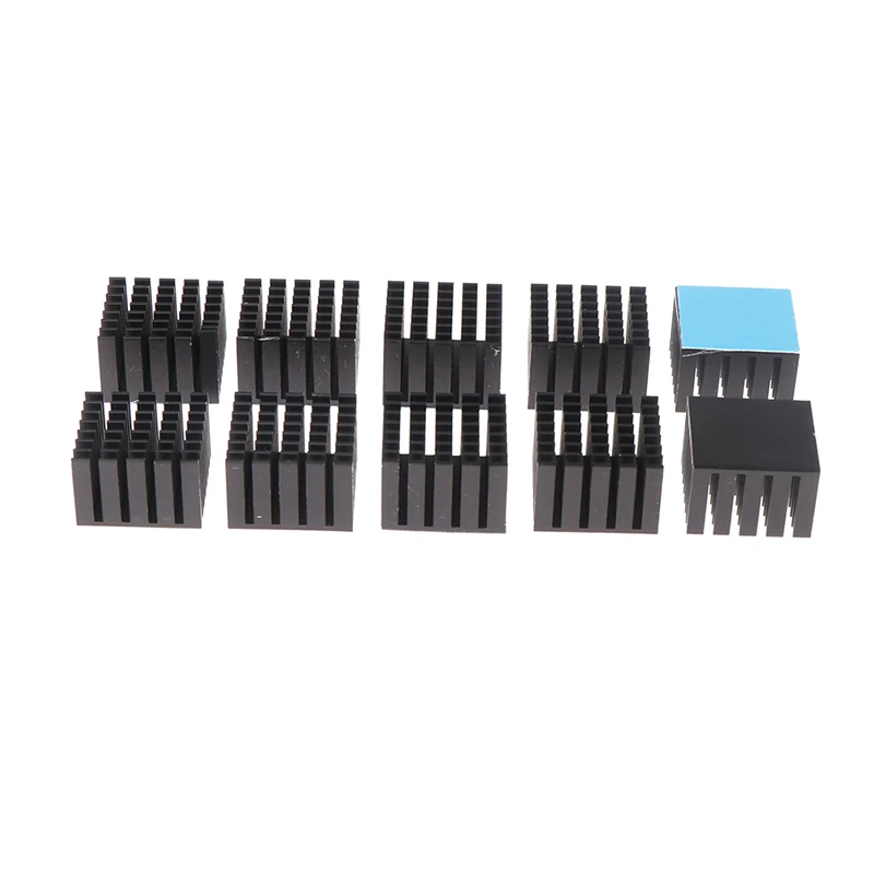 5Pcs Aluminum Heatsink Radiator Cooler 22*22*15mm With Thermal Tape For Electronic Chip IC LED Computer