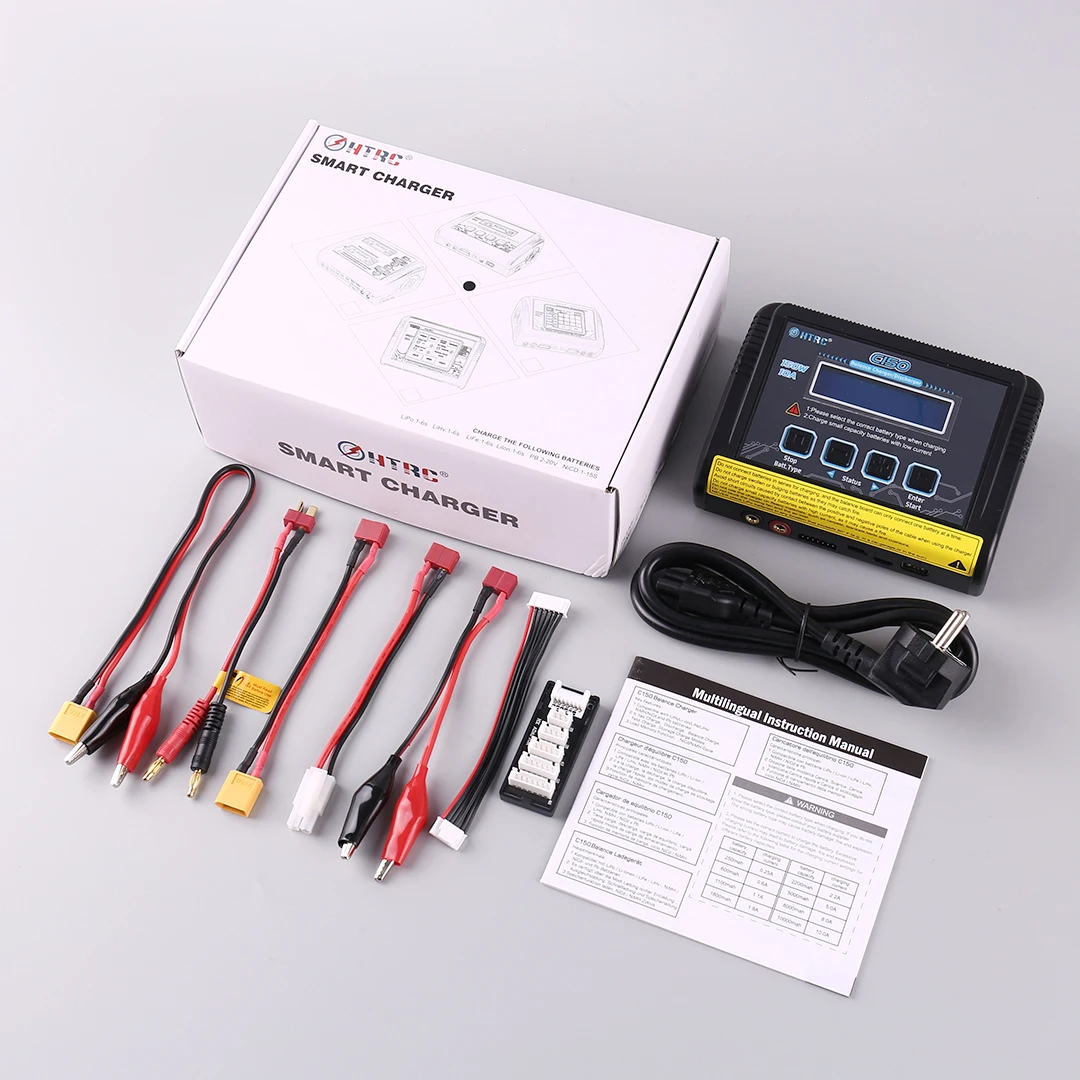 

HTRC C150 Balance Lipo Charger Discharger LCD Display AC/DC 150W 10A Charger For LiPo LiHV LiFe Lilon NiCd NiMh Pb Battery