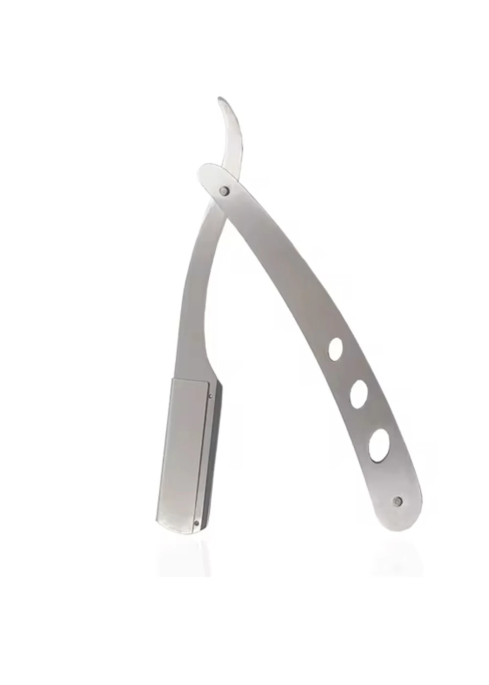 1/11 Stainless Steel Straight Arm Shaver Men's Folding Manual Shaver - Replacement Blade Salon Shaver Special for real hair wigs