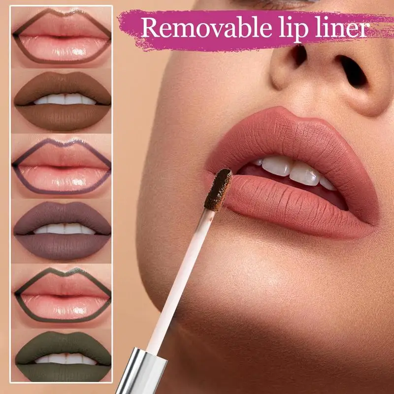 Lip Stain Peel Off Lucidalabbra a lunga durata Set di 3 cosmetici Lip Liner Stain Peel Off per le donne Trucco impermeabile a lunga durata