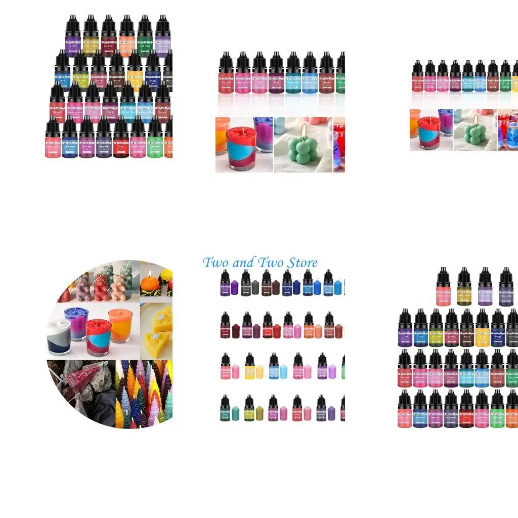 

HX6F 34 цвета, набор жидких красителей для изготовления свечей, набор красителей для свечей, набор жидких красителей, пигментов