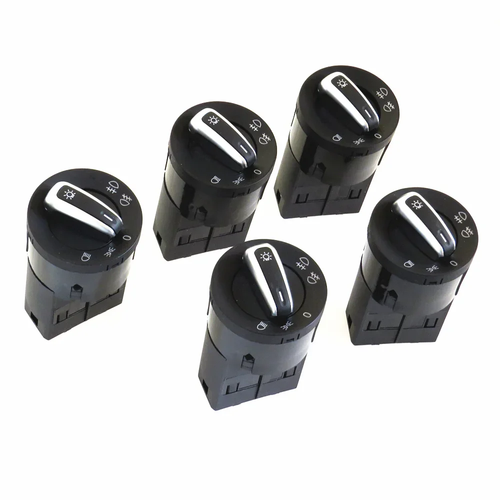 5Pcs 3BD 941 531 A 3BD941531A For VW Golf MK4 GTI Jetta 4 Beetle Passat B5 Bora Chrome Headlight Switch with Fog Light Control