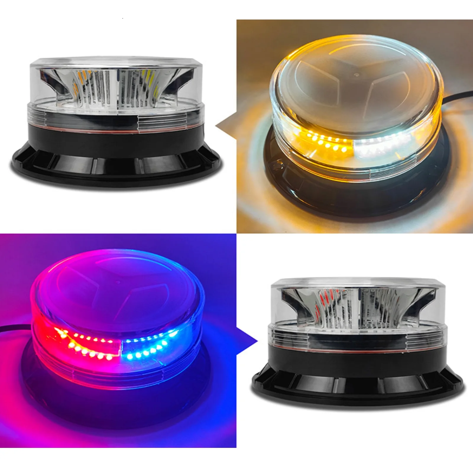 Magnetic Warning Light LED Flash Lamp Waterproof Emergency Signal Strobe Beacon Lights for Car School Bus