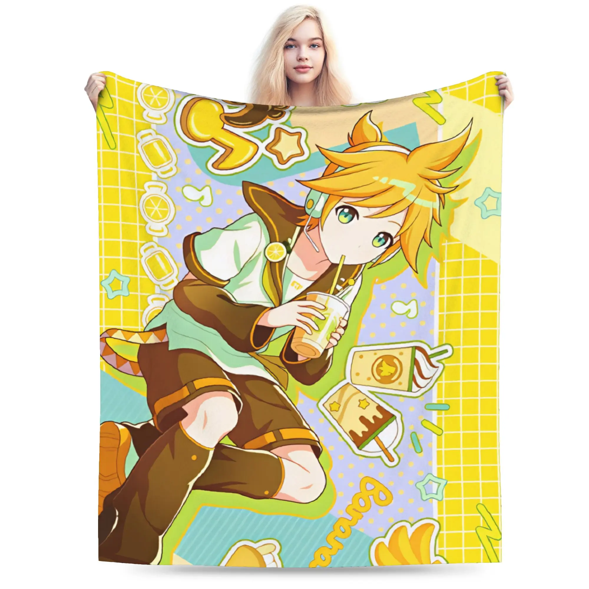 Project Sekais Blanket  Warm Comfortable Plush Throw Blanket For Children Home Decor Flannel Bedspread Bed Cover