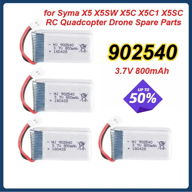 

3.7V 800mAh 25C Drone Battery Rechargeable for Syma X5 X5SW X5C X5C1 X5SC RC Quadcopter Drone Spare Parts Toy Battery