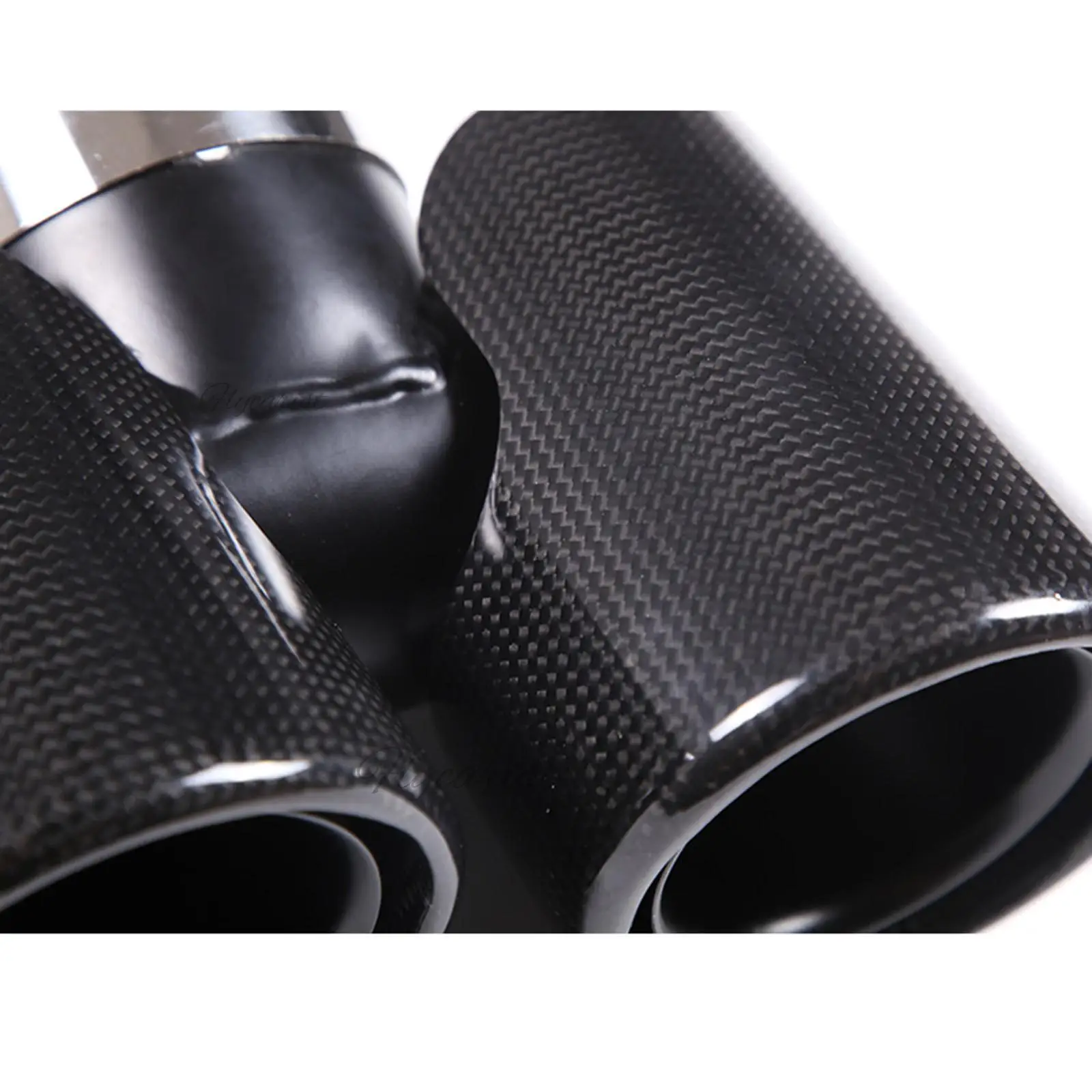 For Land Rover Defender 90 110  2020-2024  Black Dry Real Carbon Fiber Rear Exhaust Pipe Muffler Tips image 3